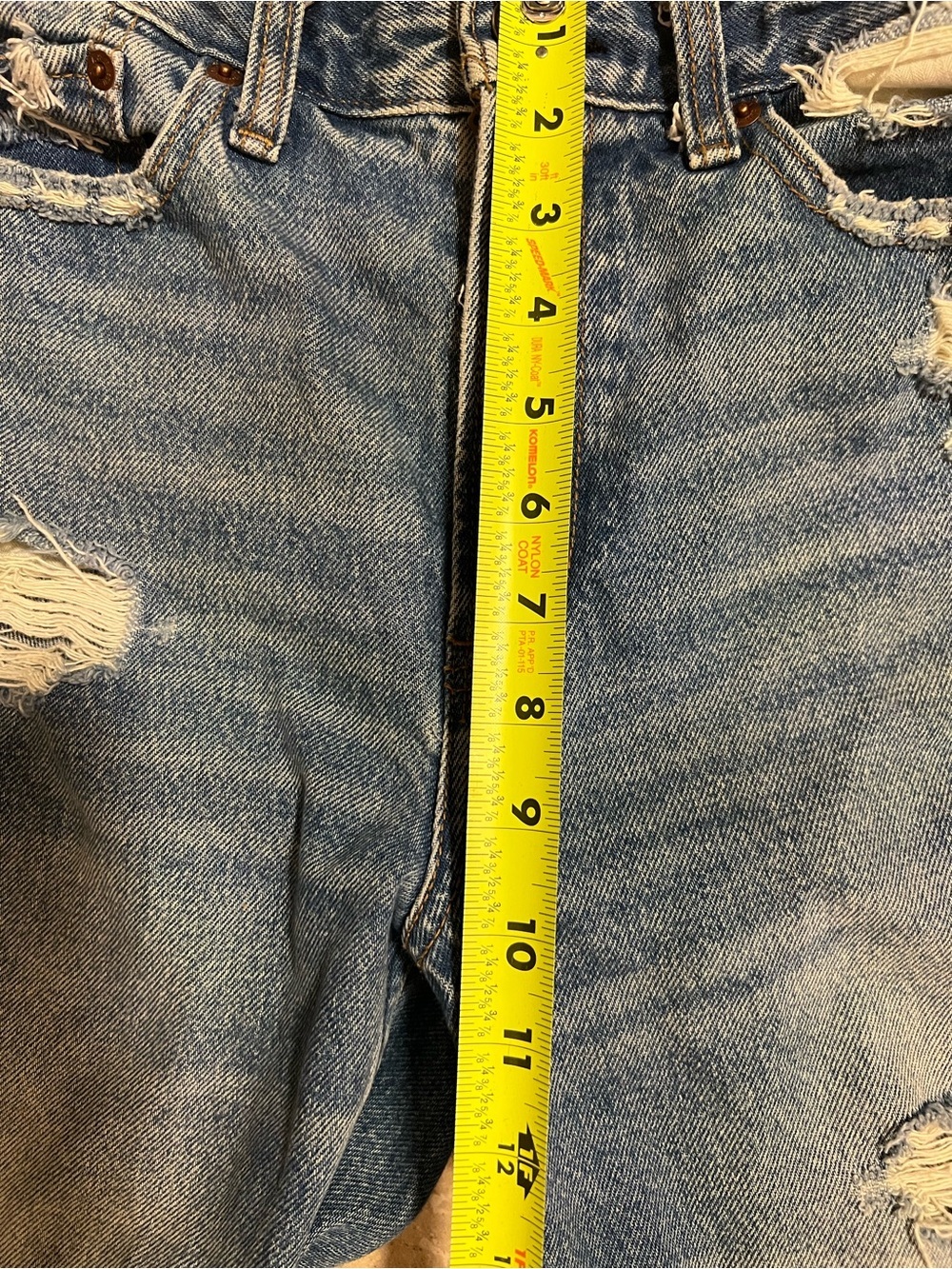 Abercrombie & Fitch Distressed High-Rise Blue Denim Mom Jeans SZ 2r/26 - Picture 14 of 14
